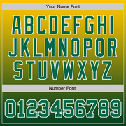 Custom Yellow Kelly Green-White Authentic Fade Fashion Baseball Jersey