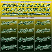 Custom Yellow Green-White Authentic Fade Fashion Baseball Jersey