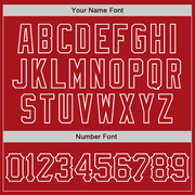 Custom Red White 3D Pattern Design Abstract Splatter Grunge Art Authentic Baseball Jersey