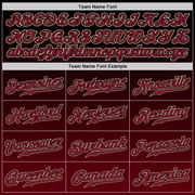 Custom Black Crimson-Cream Authentic Fade Fashion Baseball Jersey