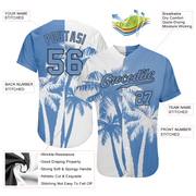 Custom 3D Pattern Design Hawaii Coconut Trees Authentic Baseball Jersey