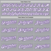 Custom Gray White-Purple Authentic Fade Fashion Baseball Jersey