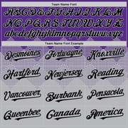 Custom Purple Black-Gray 3D Pattern Design Gradient Square Shapes Authentic Baseball Jersey