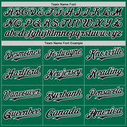 Custom Kelly Green Black-White 3D Pattern Design Gradient Style Twinkle Star Authentic Baseball Jersey