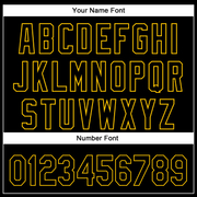 Custom Black Yellow 3D Pattern Design International Beer Day Authentic Baseball Jersey