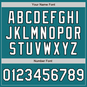 Custom Teal White-Black Authentic Fade Fashion Baseball Jersey