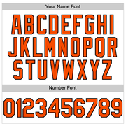 Custom White Orange-Black 3D Pattern Design Gradient Style Twinkle Star Authentic Baseball Jersey