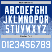 Custom Royal White-Light Blue 3D Pattern Design Gradient Square Shapes Authentic Baseball Jersey