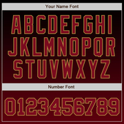 Custom Black Crimson-Old Gold Authentic Fade Fashion Baseball Jersey