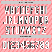 Custom Medium Pink White-Black 3D Love Heart Valentine's Day Authentic Baseball Jersey