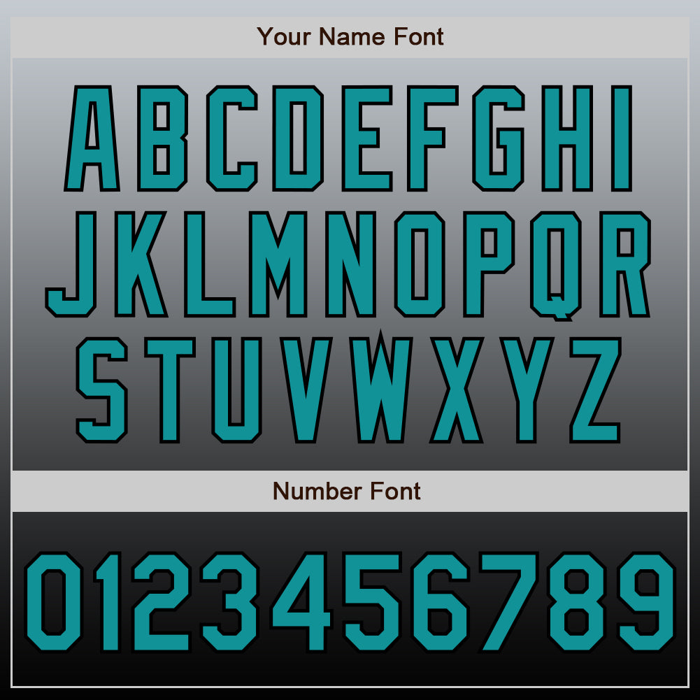 Custom Gray Teal-Black Authentic Fade Fashion Baseball Jersey