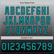 Custom Gray Teal-Black Authentic Fade Fashion Baseball Jersey