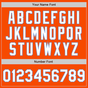 Custom Orange White-Light Blue Authentic Fade Fashion Baseball Jersey