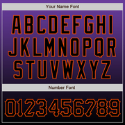 Custom Purple Black-Orange Authentic Fade Fashion Baseball Jersey