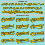 Custom Ice Blue Black-Yellow Authentic Baseball Jersey