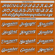 Custom Texas Orange White-Black Authentic Fade Fashion Baseball Jersey