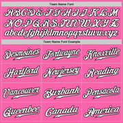 Custom Pink White-Black Authentic Fade Fashion Baseball Jersey