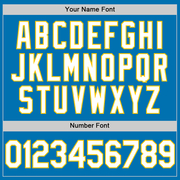 Custom Blue White-Yellow Authentic Baseball Jersey