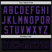 Custom Black Black-Purple Authentic Skull Fashion Baseball Jersey