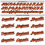 Custom White Orange-Black 3D Pattern Design Gradient Style Twinkle Star Authentic Baseball Jersey