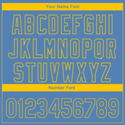 Custom Light Blue Yellow 3D Boston City Edition Fade Fashion Authentic Baseball Jersey