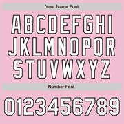 Custom Light Pink White-Black Authentic Fade Fashion Baseball Jersey