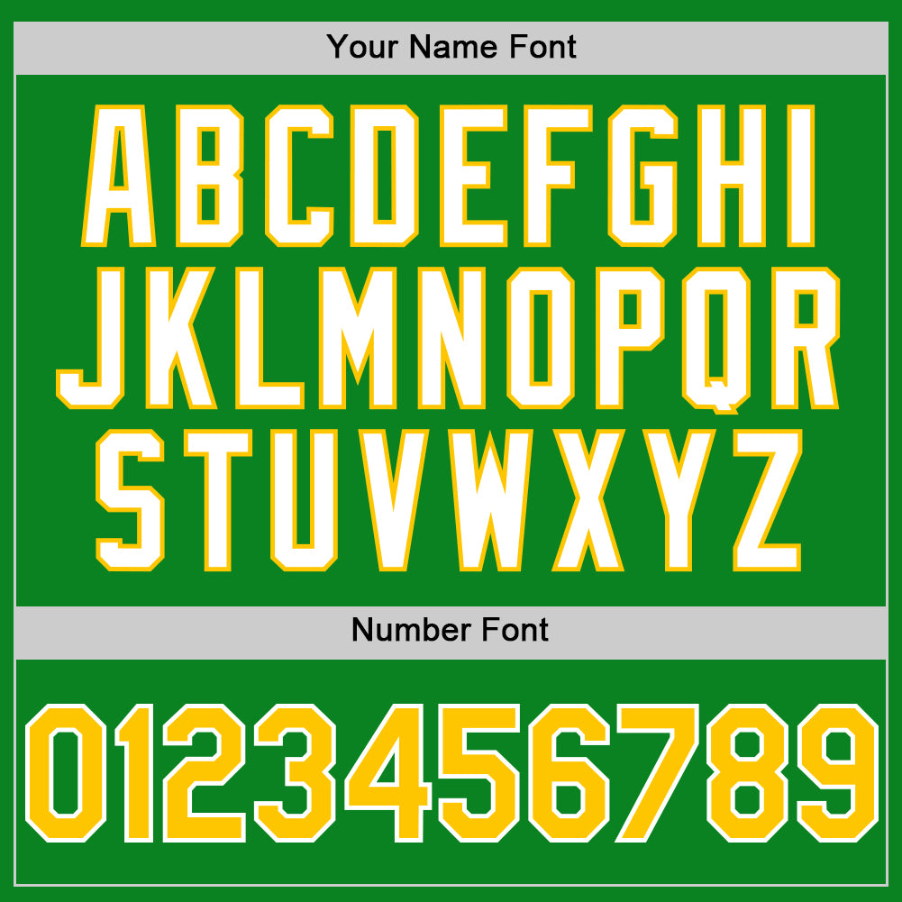 Custom Grass Green Yellow-White 3D Pattern Design Gradient Style Twinkle Star Authentic Baseball Jersey