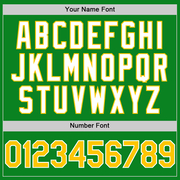 Custom Grass Green Yellow-White 3D Pattern Design Gradient Style Twinkle Star Authentic Baseball Jersey