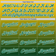 Custom Yellow Kelly Green-White Authentic Fade Fashion Baseball Jersey