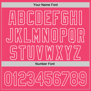 Custom Neon Pink White 3D Love Heart Valentine's Day Authentic Baseball Jersey