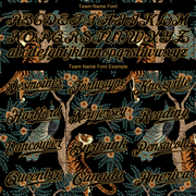 Custom Black Black-Old Gold 3D Pattern Design Tiger And Peacock Authentic Baseball Jersey