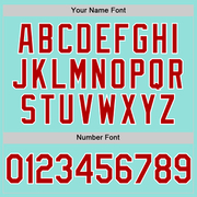 Custom Ice Blue Red-White Authentic Baseball Jersey