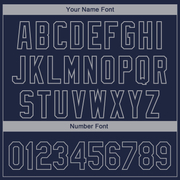 Custom Navy Gray 3D Dallas City Edition Fade Fashion Authentic Baseball Jersey