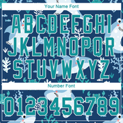 Custom Teal Teal-White 3D Pattern Design Sharks Authentic Baseball Jersey