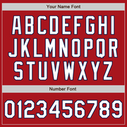 Custom Red White-Navy Authentic Fade Fashion Baseball Jersey