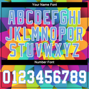 Custom Purple White-Light Blue 3D Pattern Design Rainbow Spiral Authentic Baseball Jersey