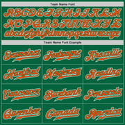 Custom Kelly Green Orange-White Authentic Gradient Fashion Baseball Jersey