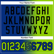 Custom Royal Neon Green-Black Authentic Gradient Fashion Baseball Jersey