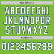 Custom Neon Green White-Royal Authentic Fade Fashion Baseball Jersey