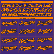 Custom Purple Bay Orange-Black 3D Phoenix City Edition Fade Fashion Authentic Baseball Jersey