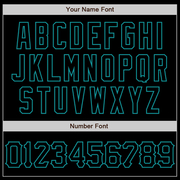 Custom Black Teal 3D Pattern Design Abstract Splatter Grunge Art Authentic Baseball Jersey