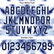 Custom Tie Dye Navy-White 3D Shibori Authentic Baseball Jersey