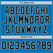 Custom Blue Black-White Authentic Baseball Jersey