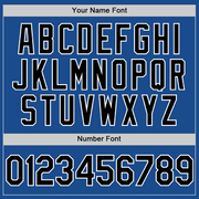 Custom Blue Black-White Authentic Throwback Baseball Jersey