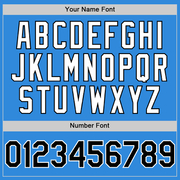 Custom Electric Blue Black-White 3D Pattern Design Gradient Style Twinkle Star Authentic Baseball Jersey