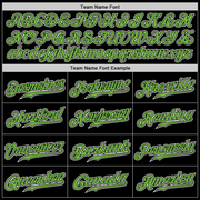 Custom Black Neon Green-White Authentic Gradient Fashion Baseball Jersey