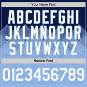 Custom Navy White-Light Blue 3D Pattern Design Gradient Square Shapes Authentic Baseball Jersey