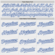 Custom White White Royal-Red Authentic Fade Fashion Baseball Jersey