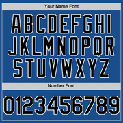 Custom Blue Black-White Mesh Authentic Throwback Baseball Jersey