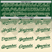 Custom Green Cream 3D Pattern Design Gradient Square Shapes Authentic Baseball Jersey